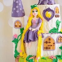 Rapunzel castle Cake 