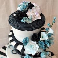Corpse Bride inspired wedding cake