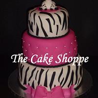 zebra baby shower cake