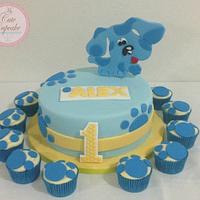 Blues Cues 1st Birthday Cake