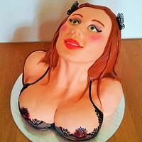 Woman sculpted cake