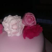 simple pink birthday cake