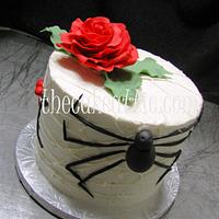 halloween themed wedding cake