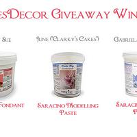 CakesDecor Giveaway 2019 #2: Winners!