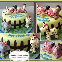 Cute Farm animal cake.