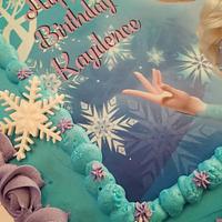 Frozen Elsa Birthday Cake with Cupcakes