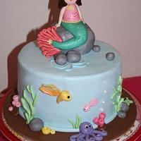 Mermaid Dora the Explorer Cake