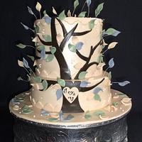 Tree Engagement cake