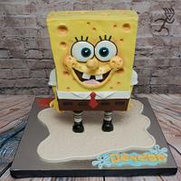 Standing  16" High SpongeBob Cake