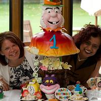 first birthday cake for the prince of Dubai - mad hatter's tea party 