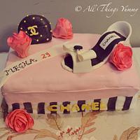 Chanel Shoe box cake