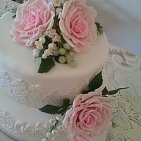 Ruffle Rose cake 