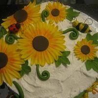 Sunflower mother's day cake