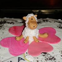 Anne Geddes themed baby shower cake
