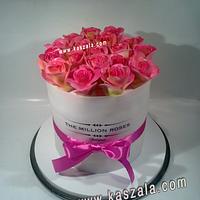 Million roses cake,  with sugar flowers