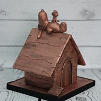 Snoopy & Woodstock 65th Anniversary Statue Cake