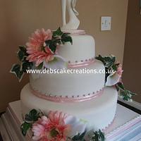 gerbera wedding cake