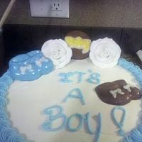 boy baby shower cake 