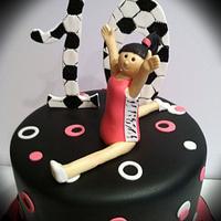 Zebra gymnastics cake