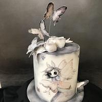 Hand painted birthday cake