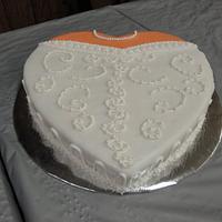 Bride & Groom Heart Cakes 