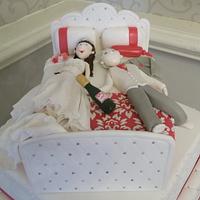 Bed Wedding Cake