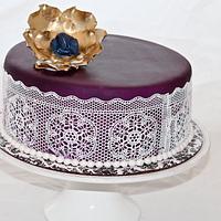 purple, flower cake