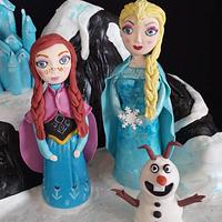 Frozen theme cake