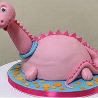 Dinosaur - Inspired by Debbie Brown's Dippy Dinosaur from her book 50 Easy Party Cakes 