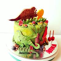 Dinosaur themed cake 