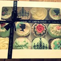 Vintage themed cupcakes