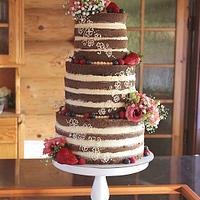 Naked wedding cake..