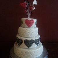 heart to heart weddingcake