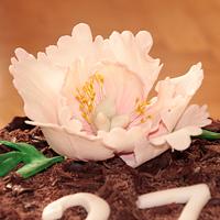 gluten free chocolatte with peony