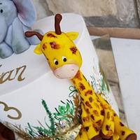 Fondant safari bday cake