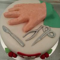 A cake for a hand surgeon