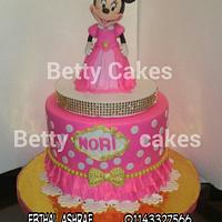 minie mouse in pink cake