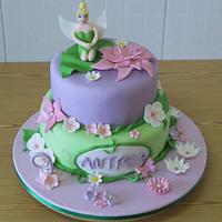 Tinkerbell theme cake