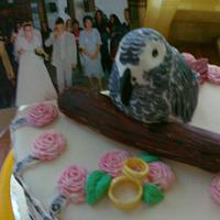 cake with parrot