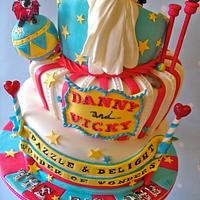 Carnival wedding cake