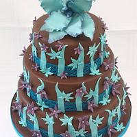 Chocolate fantasy wedding cake