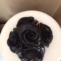 Black & white wedding cake