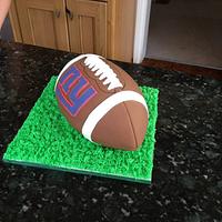 American football cake for a New York Giants fan