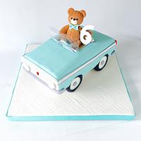Teddy Bear and toy car cake 