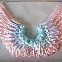 Unicorn Drip Cake with Meringue Wings