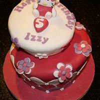 Hello Kitty Topsy turvy cake