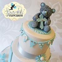 Teddy Christening Cake & Cupcakes