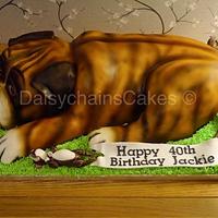 Boxer dog cake