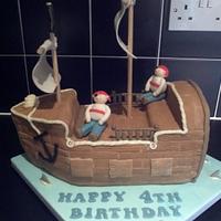 My first ever Pirate Ship cake.