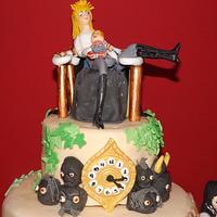 david bowie labrinth cake with  giant worm